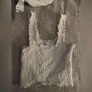 Hollister white textured tank